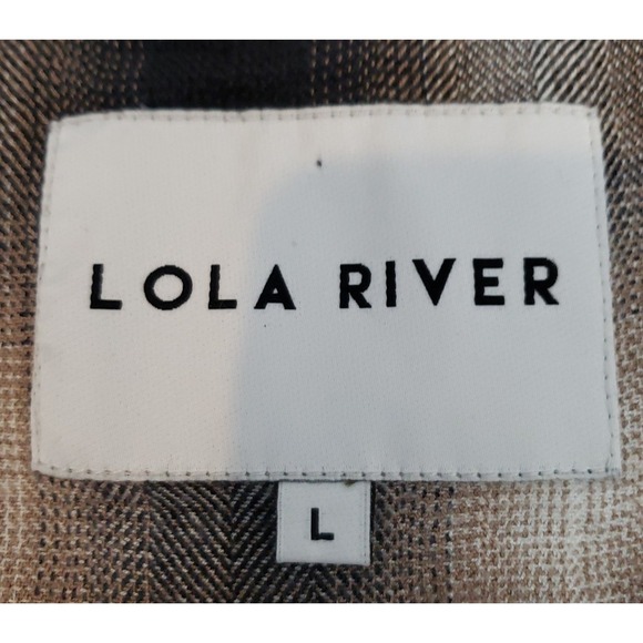 Lola River Womans Flannel Long Sleeve Shirt Size Large - Picture 4 of 5